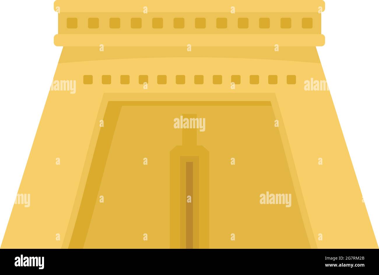 Icône du temple d'Égypte. Illustration plate de l'icône du vecteur du temple égyptien isolée sur fond blanc Illustration de Vecteur