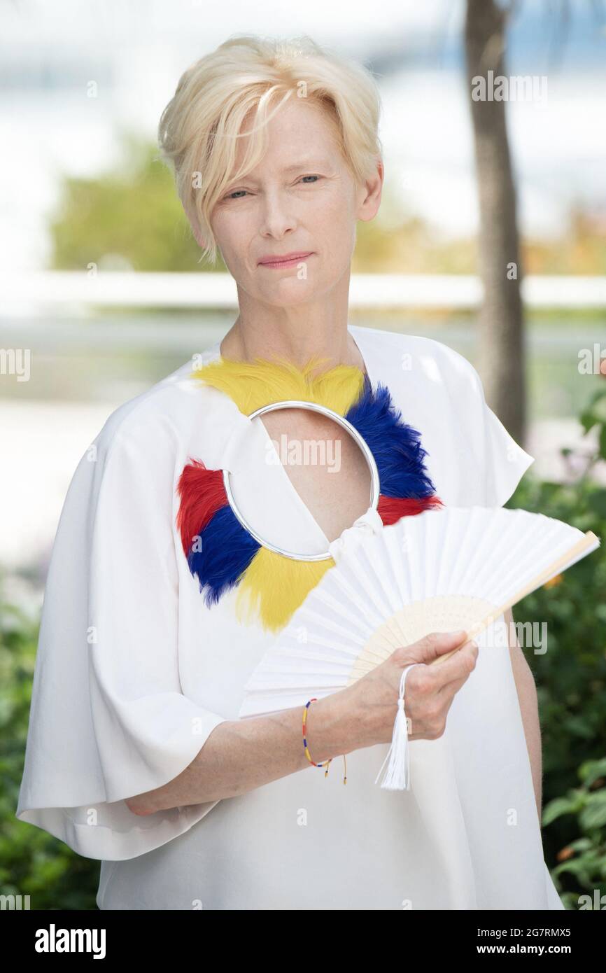 Cannes, France. 16 juillet 2021. Tilda Swinton assiste au Memoria lors du 74e Festival annuel de Cannes le 15 juillet 2021 à Cannes, France. Photo de David Niviere/ABACAPRESS.COM crédit: Abaca Press/Alay Live News Banque D'Images