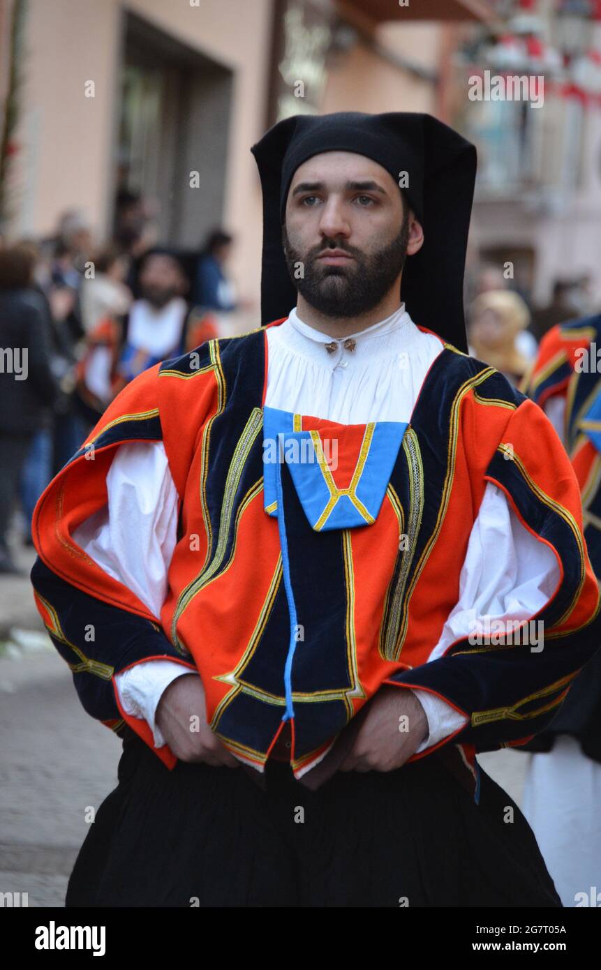 Procession religieuse de Sant'Antioco, Sardaigne Banque D'Images