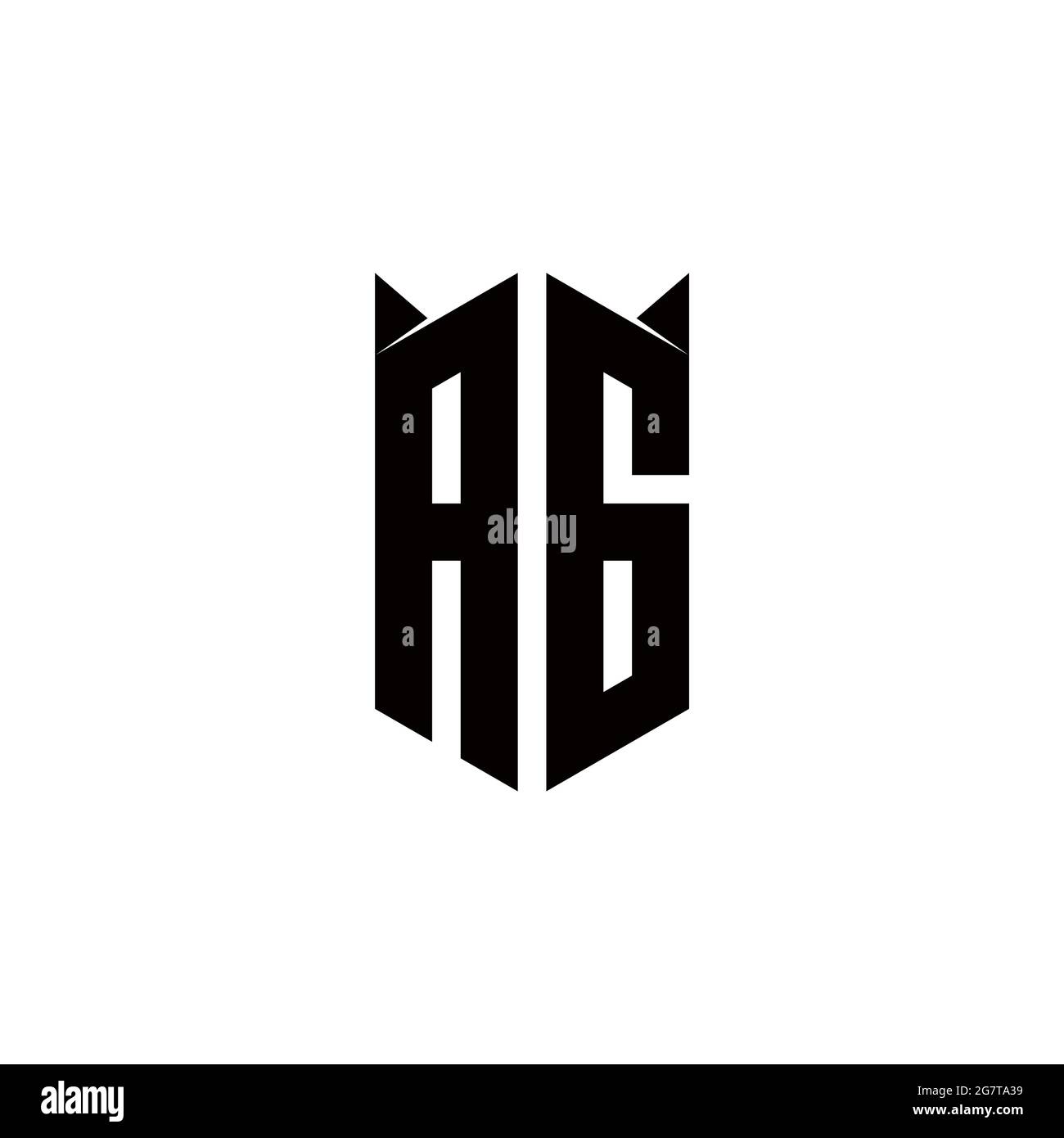 Logo AG monogramme avec forme de bouclier conceptions modèle vecteur icône moderne Illustration de Vecteur