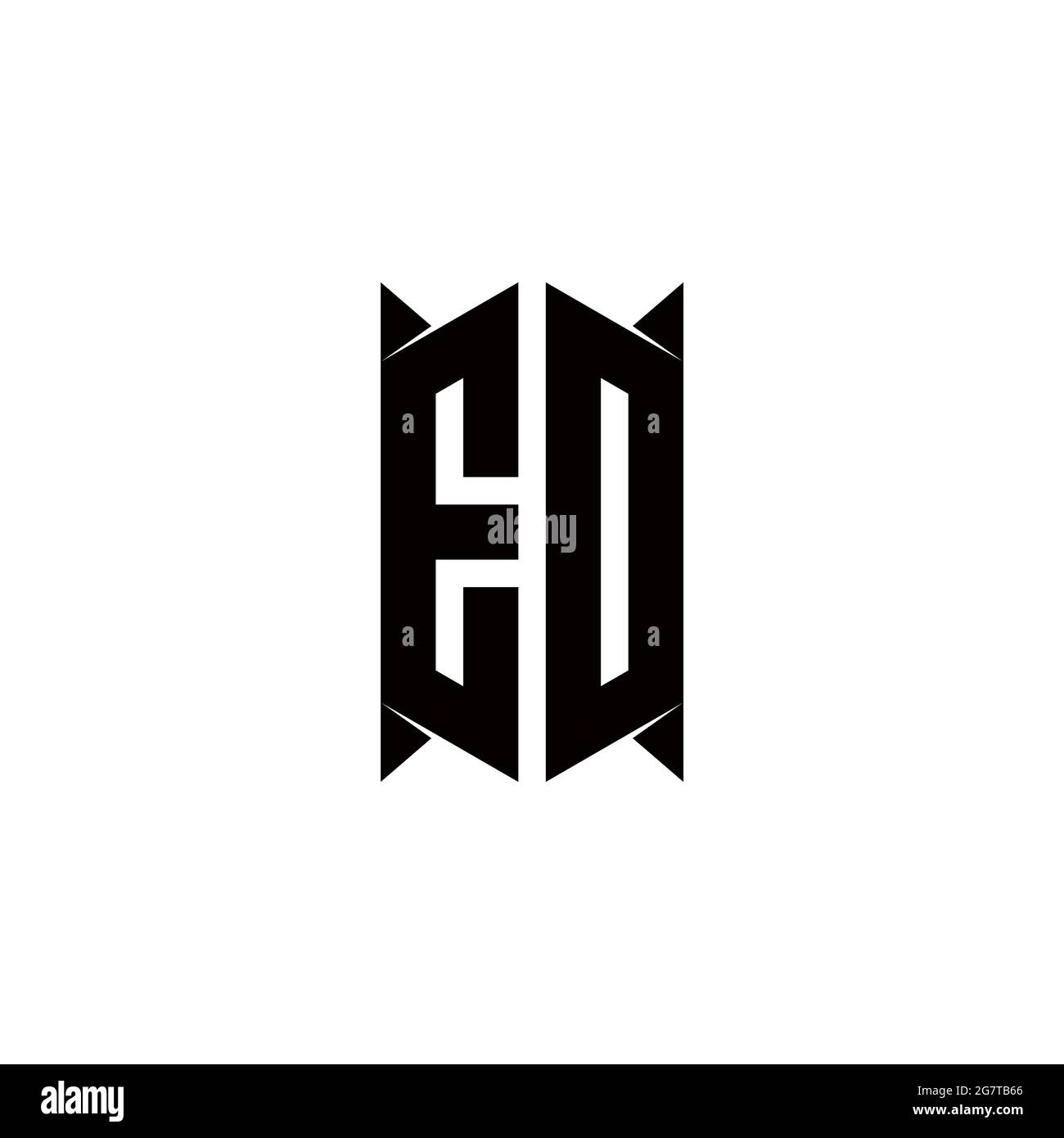 Ed logo monogramme avec forme de bouclier conceptions modèle vecteur icône moderne Illustration de Vecteur