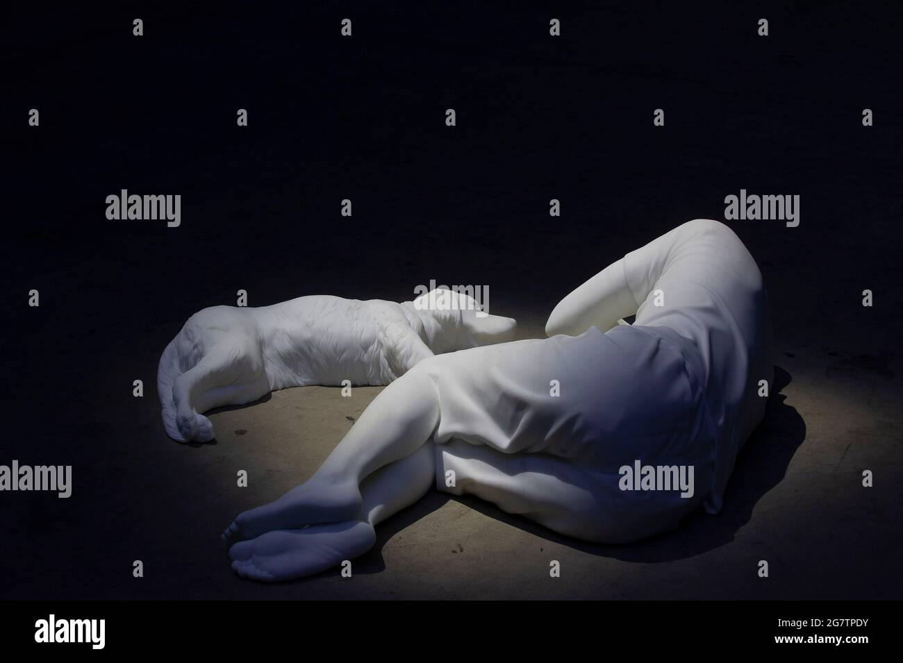 Maurizio Cattelan à Hangar Bicocca à Milan Banque D'Images