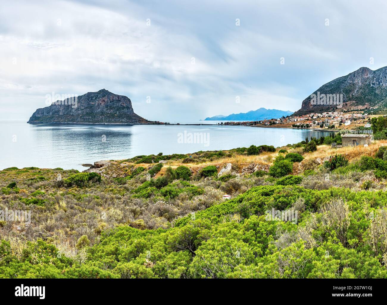 Monemvasia est une ville et une municipalité de Laconia, en Grèce. Banque D'Images