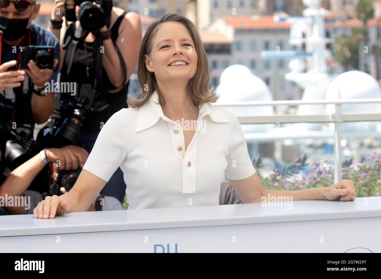 Jodie Foster au photocall à l'occasion de l'attribution de la palmier d'honneur au 74e Festival international du film de Cannes au Palais des Festivals, le 6 juillet 2021 à Cannes, France. Banque D'Images