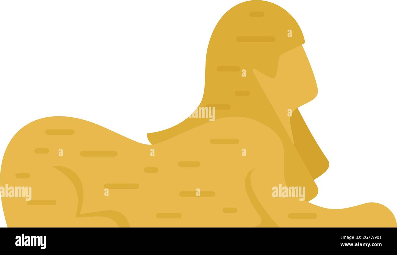 Icône de l'Égypte sphinx. Illustration plate de l'icône du vecteur Égypte sphinx isolée sur fond blanc Illustration de Vecteur