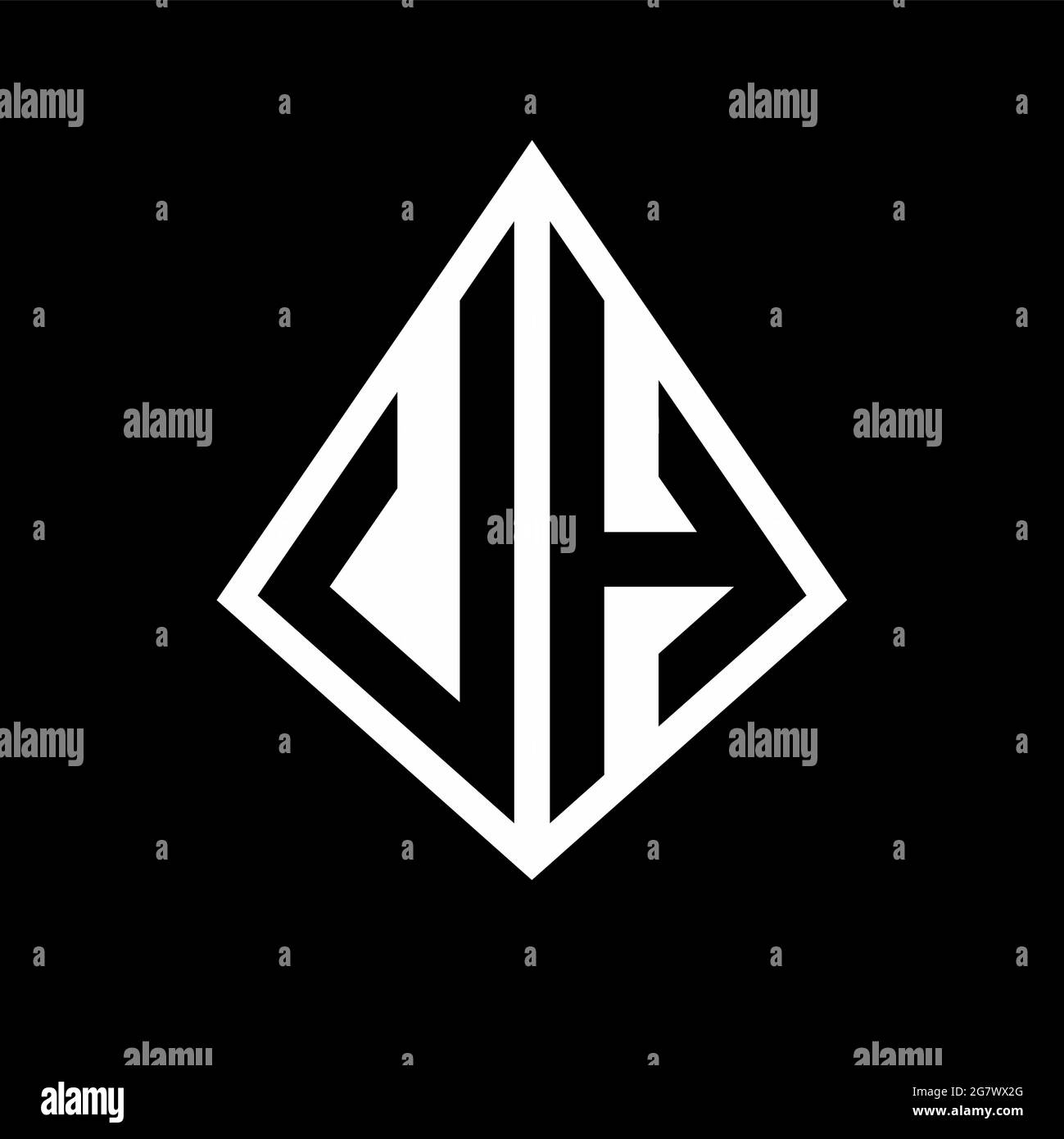 UH logo lettres monogramme avec prisma forme design modèle vecteur icône moderne Illustration de Vecteur