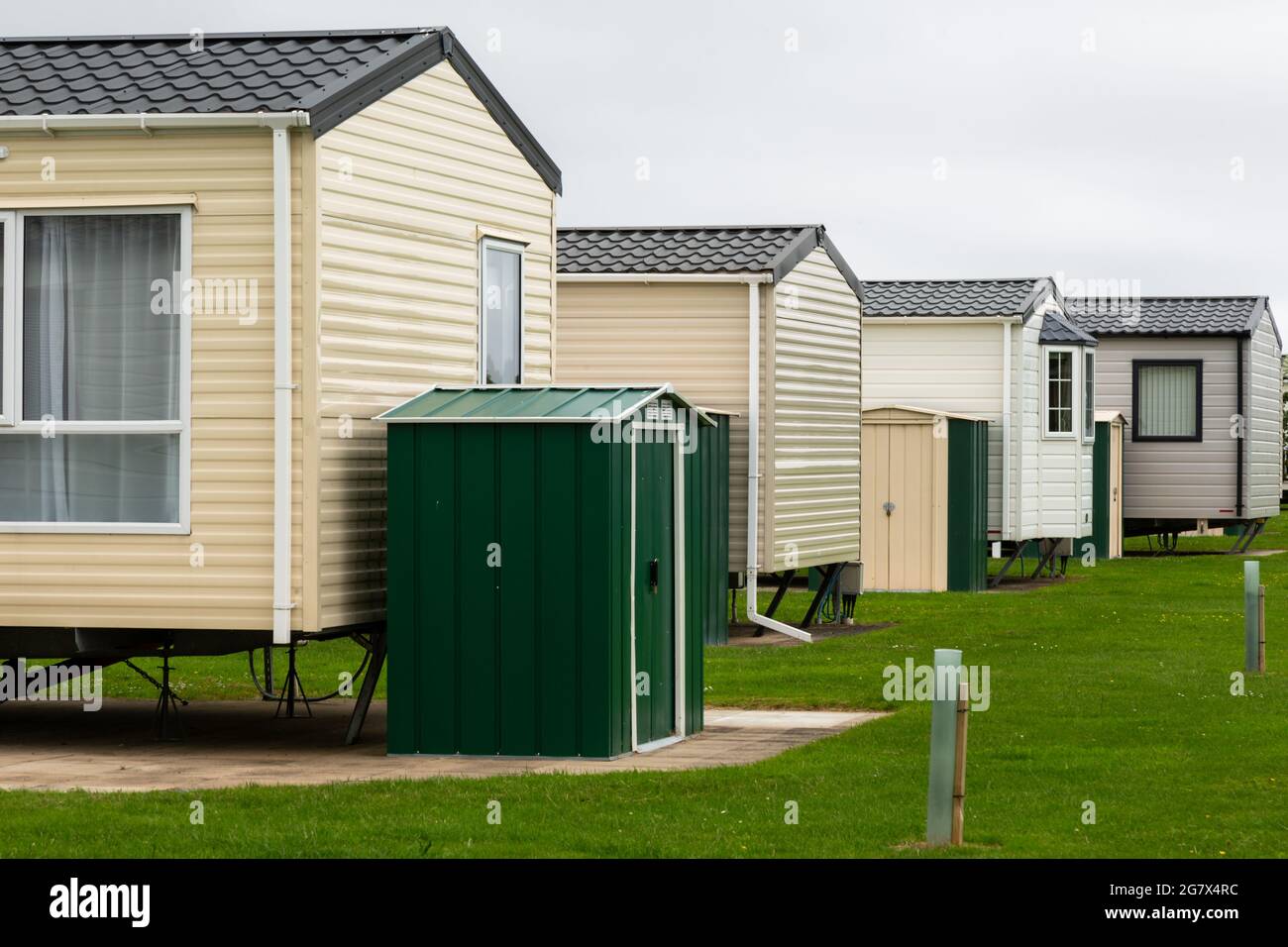 Hébergement dans un chalet de vacances, Lincolnshire UK 2021 Banque D'Images