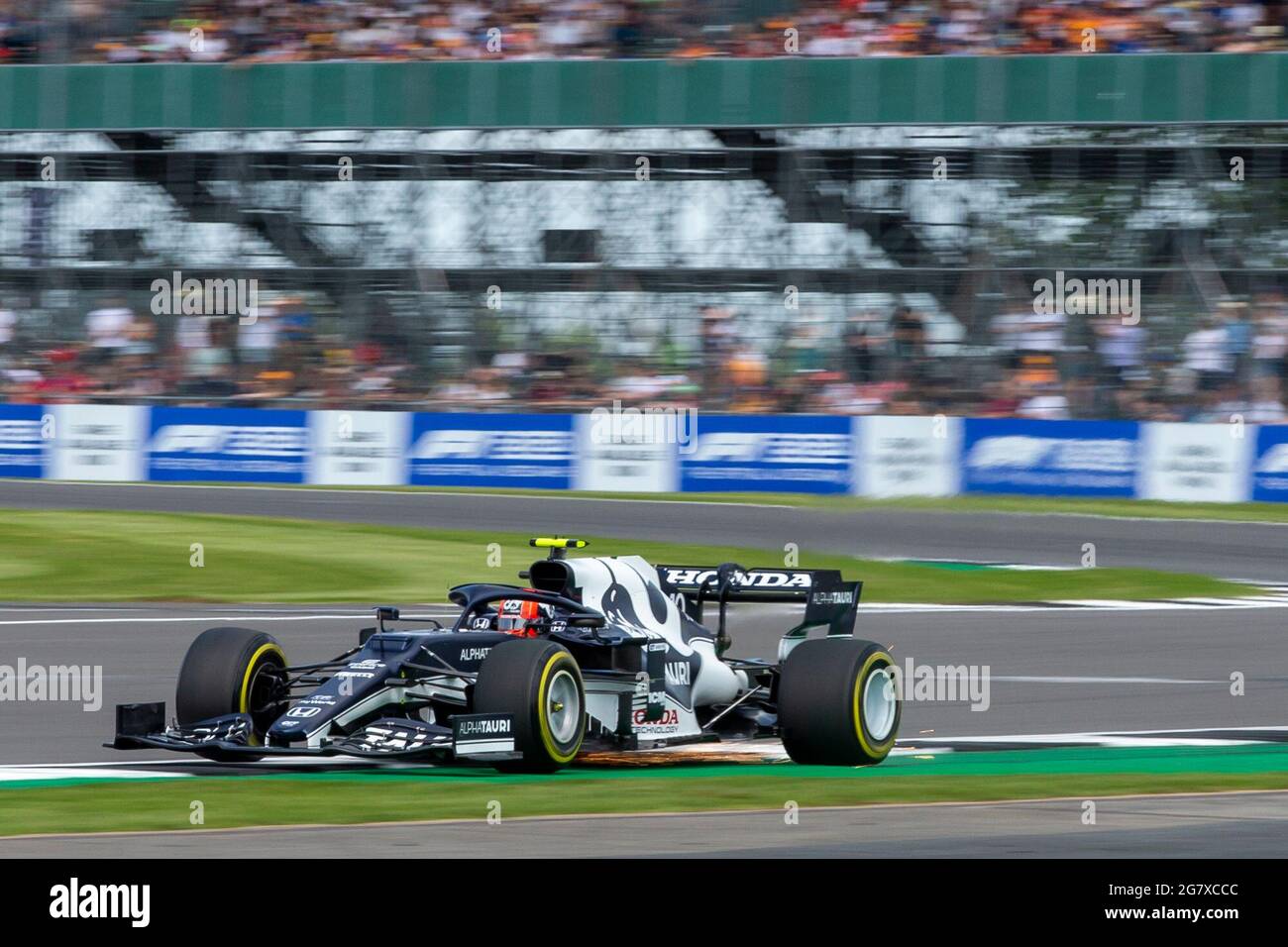 Silverstone, Northamptonshire, Royaume-Uni. 16 juillet 2021. Formula One British Grand Prix, Free Practice; Scuderia Alpha Tauri Honda pilote Pierre Gasly dans son Alpha Tauri AT02 Honda RA621H crédit: Action plus Sports/Alay Live News Banque D'Images