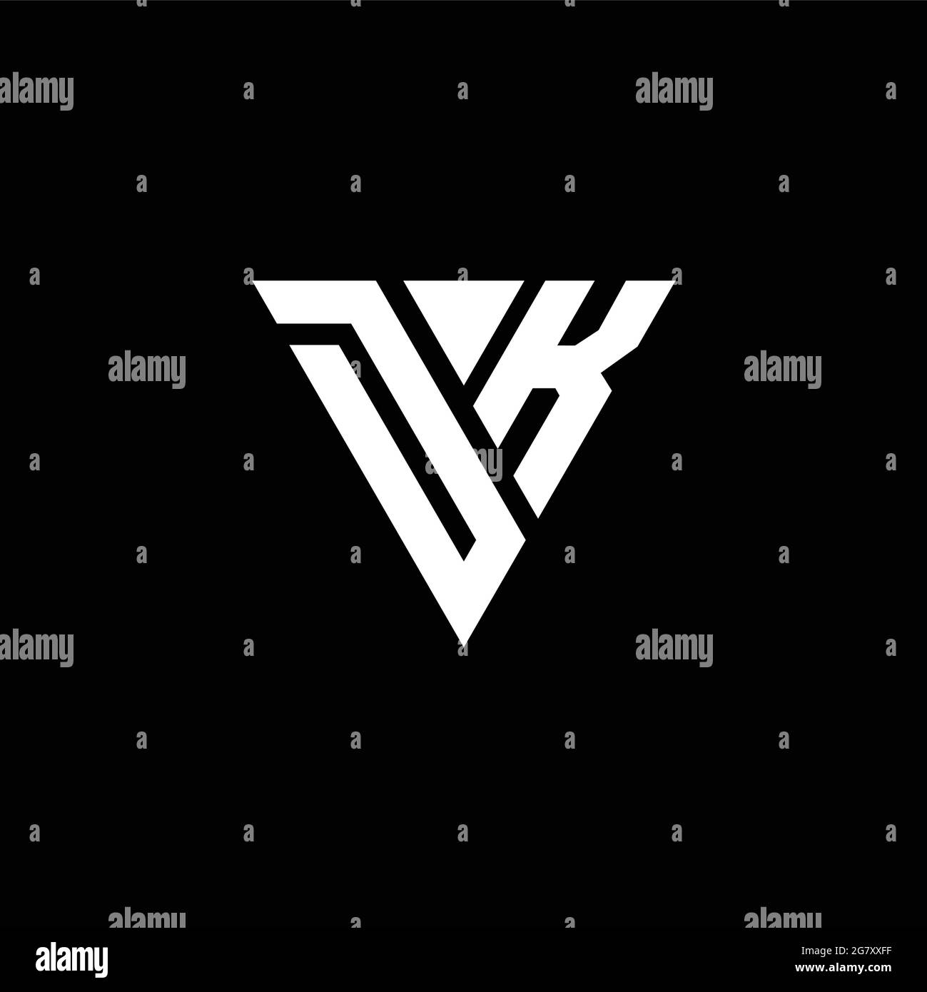 DK logo lettre monogramme avec modèle de forme triangulaire isolé sur fond noir Illustration de Vecteur DK logo lettre monogramme avec modèle de forme triangulaire isolé sur fond noir Illustration de Vecteur