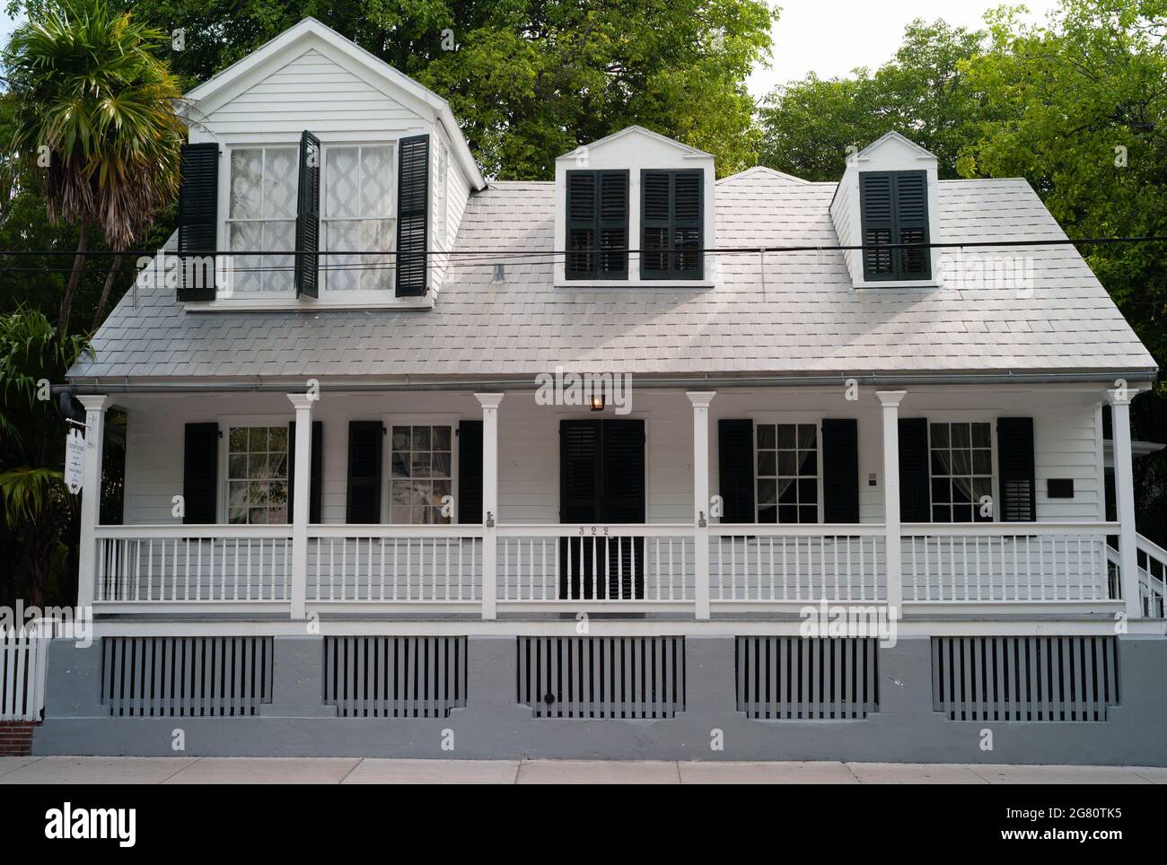 Key West, Floride, États-Unis - juillet 11 2012 : le plus ancien musée House au 322 Duval Street. Banque D'Images