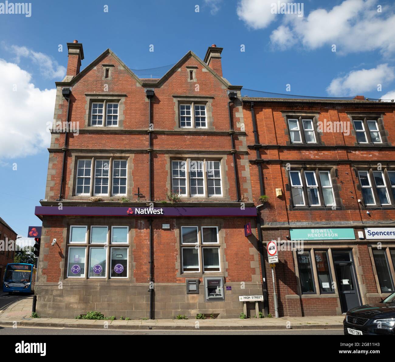 NatWest Bank dans High Street, Alfreton, Derbyshire Banque D'Images