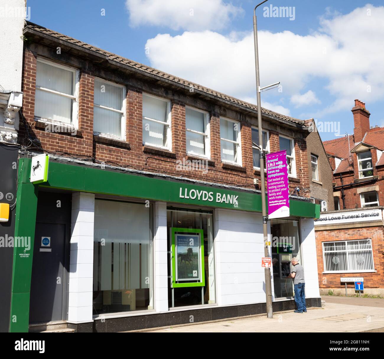 Lloyds Bank à Alfreton, Derbyshire Banque D'Images