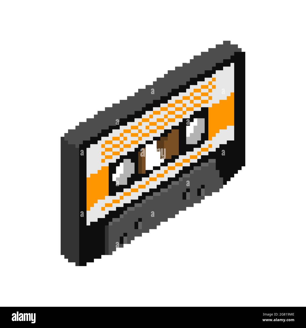 Illustration de pixels sur cassette rétro pour magnétophone. Cassette  Boombox 8 bits Image Vectorielle Stock - Alamy