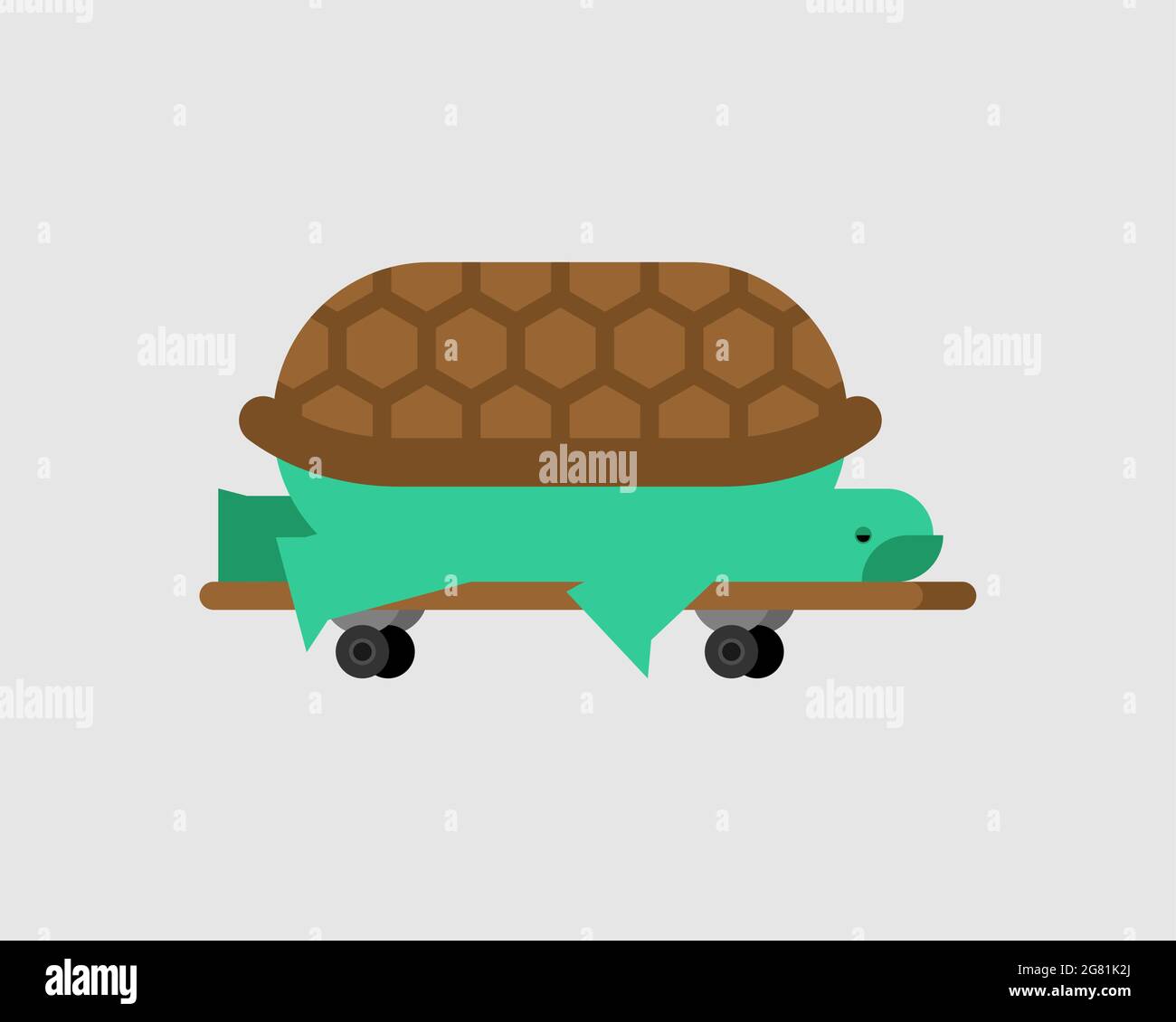 Tortue sur planche à roulettes. illustration du vecteur tortue. Dessin animé animal Illustration de Vecteur