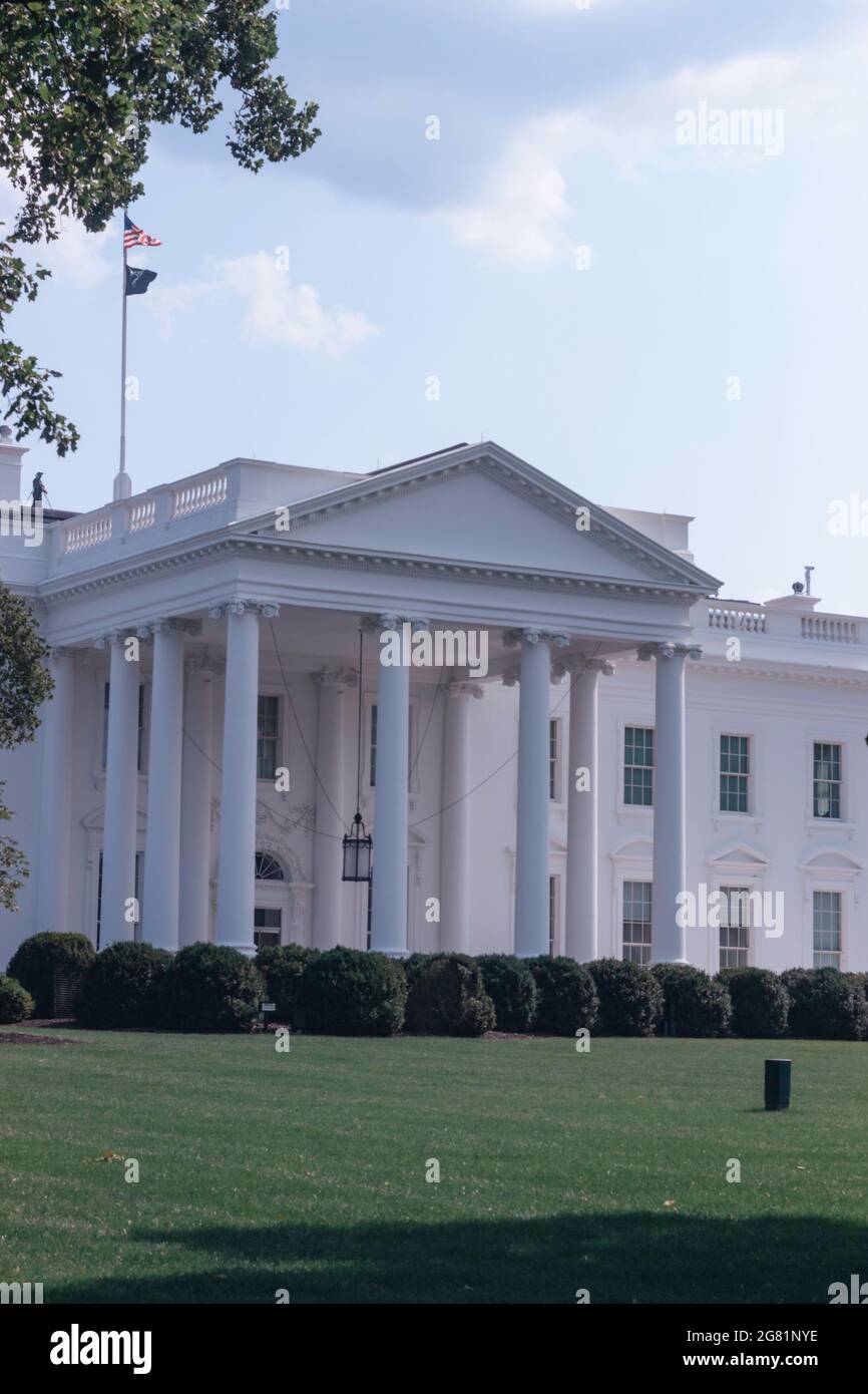 White House, vue de Lafayette Park, Washington, District de Columbia Banque D'Images White House, vue de Lafayette Park, Washington, District de Columbia Banque D'Images