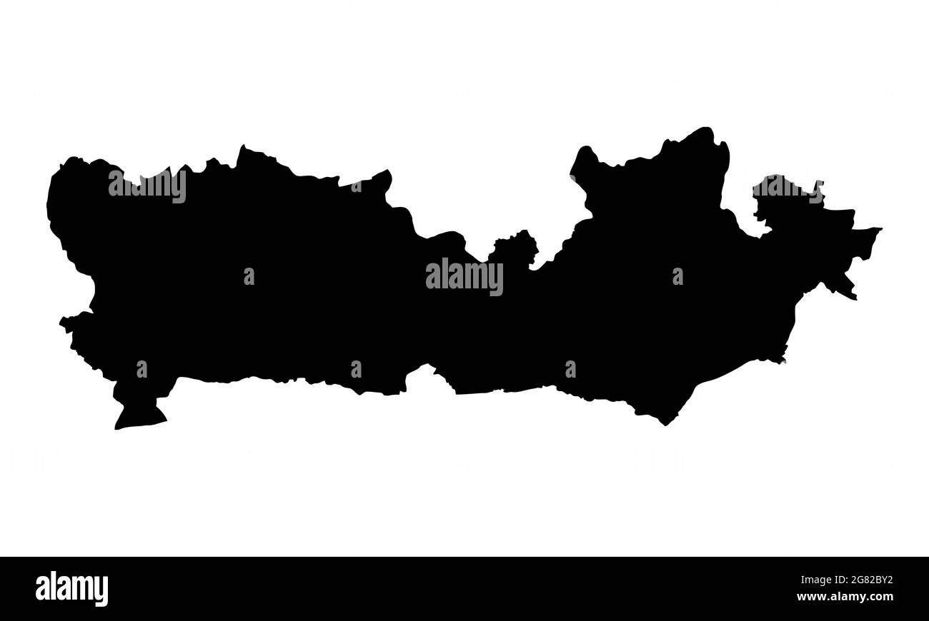 Carte de silhouette sombre du comté de Berkshire isolée sur fond blanc, Angleterre Illustration de Vecteur