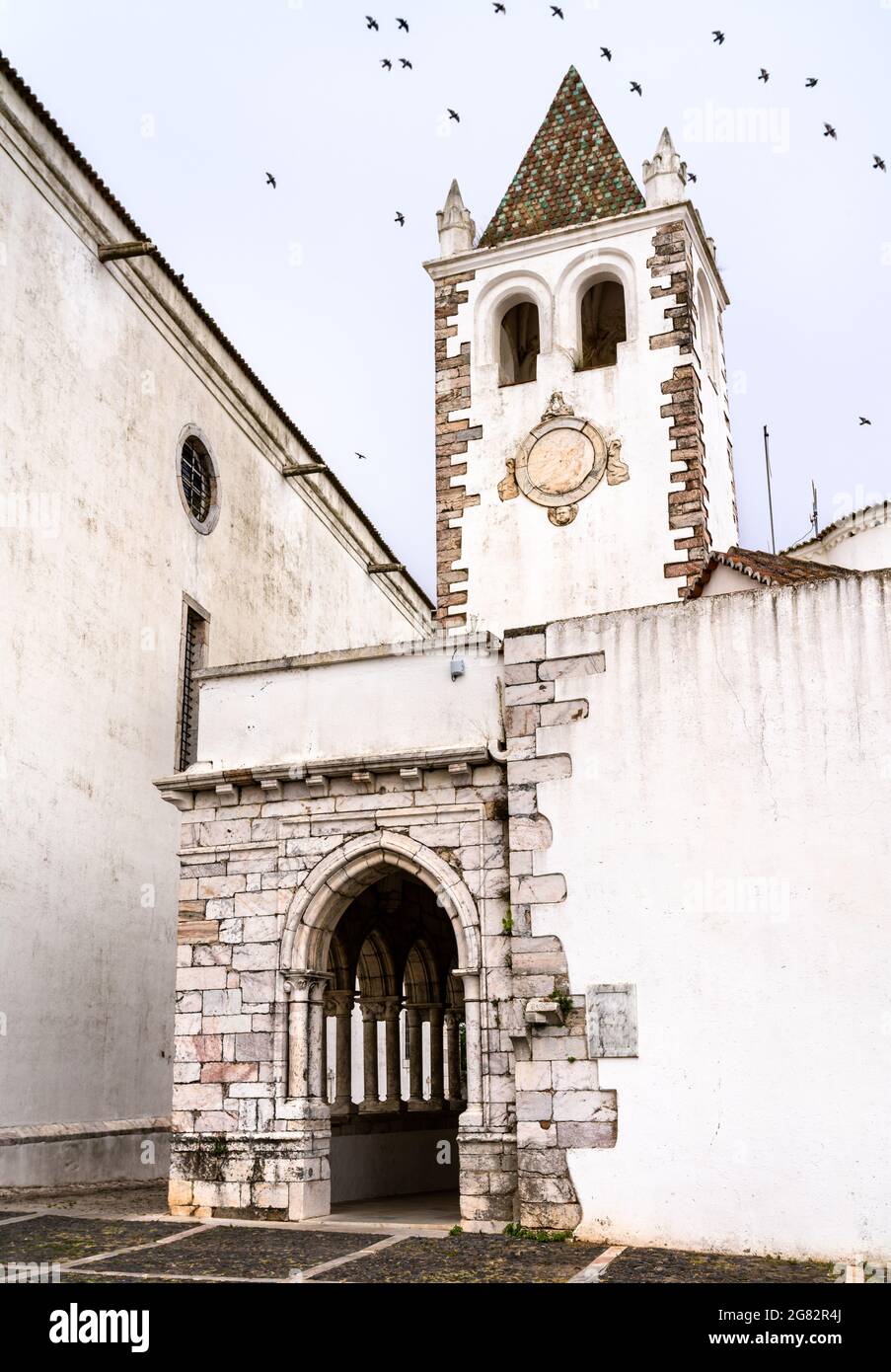 Église de Santa Maria au château d'Estremoz au Portugal Banque D'Images