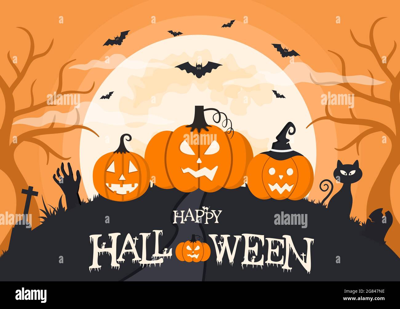 Halloween Night Party Landing Page Illustration Avec Witch Haunted House Pumpkins Bats Et Pleine Lune Pour Arriere Plan Banniere Fond D Ecran Image Vectorielle Stock Alamy Halloween Night Party Landing Page Illustration Avec Witch Haunted House Pumpkins Bats Et Pleine Lune Pour Arriere Plan Banniere Fond D Ecran Image Vectorielle Stock Alamy