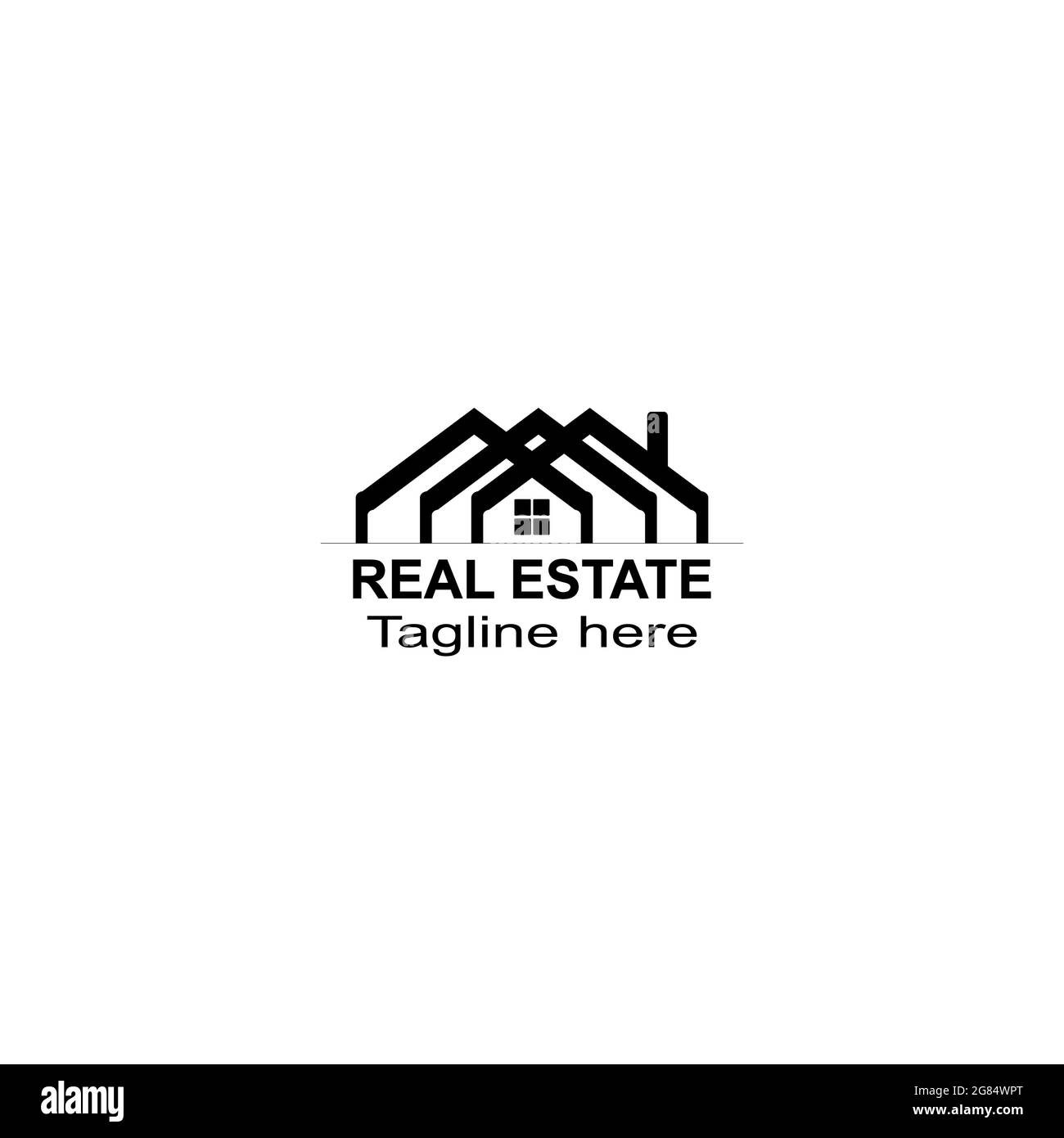 Logo immobilier , emblème immobilier , icône , favicon Illustration de Vecteur