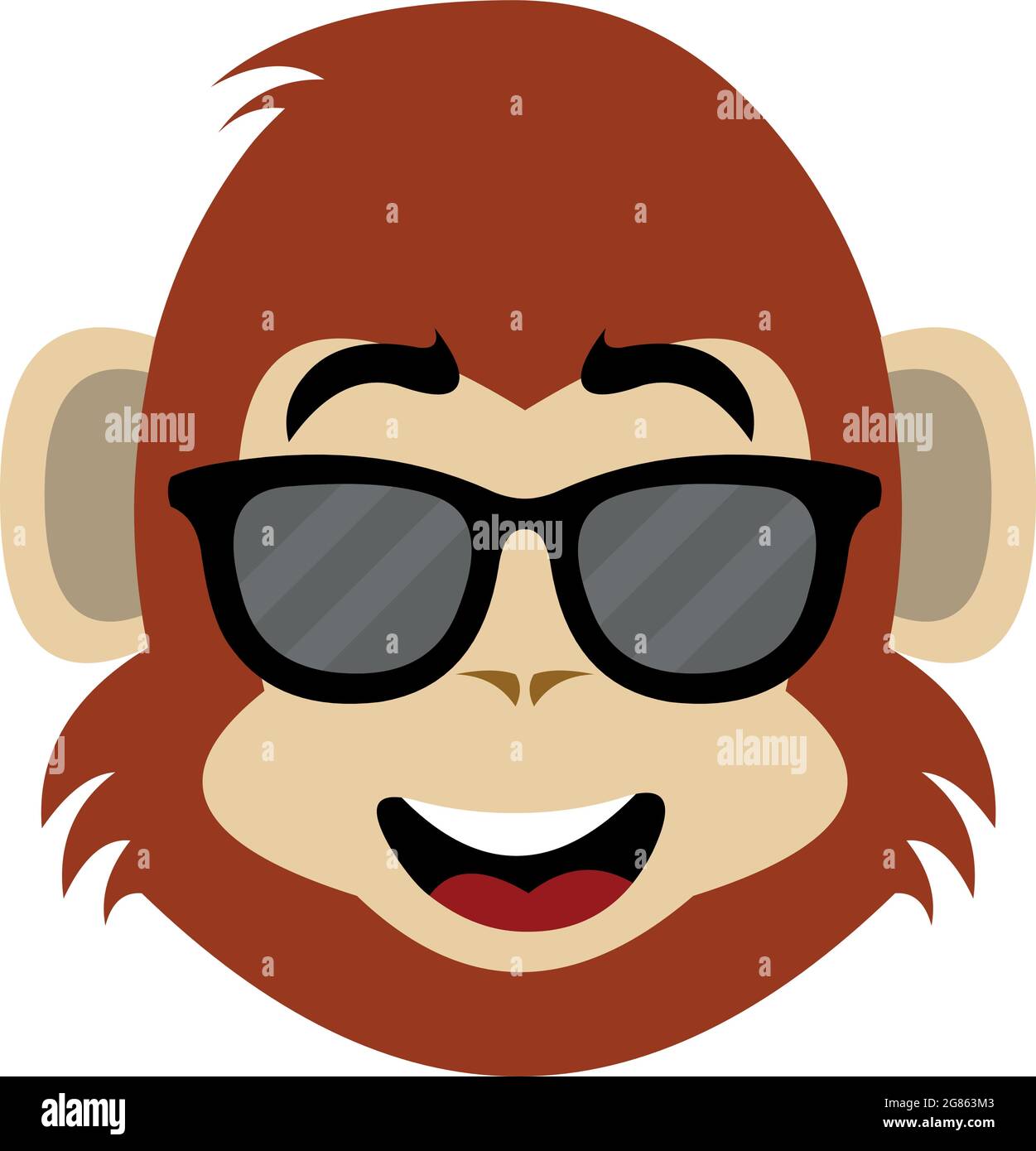 Monkey smiley Banque d'images vectorielles - Alamy