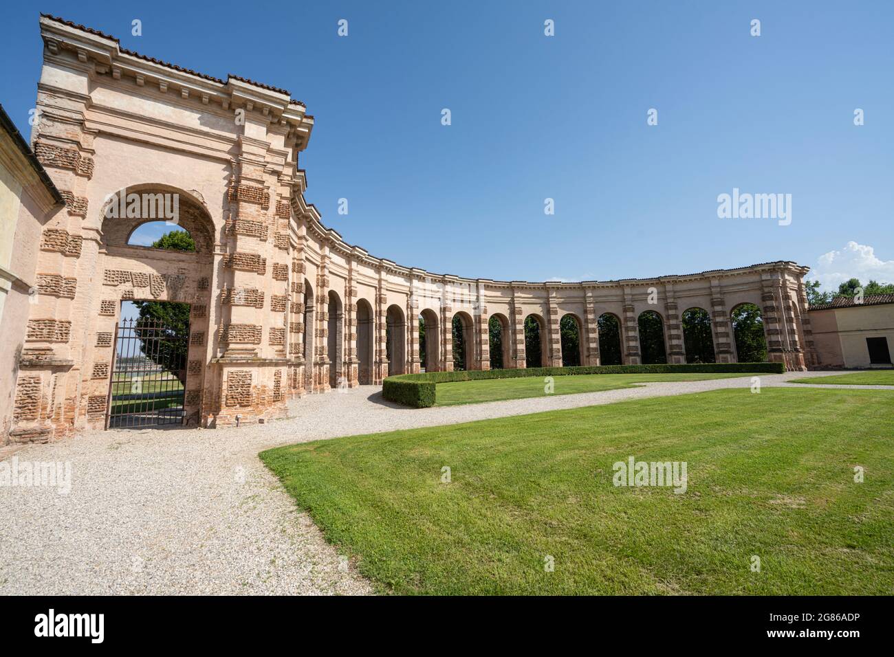 Mantoue, Italie. 13 juillet 2021. Vue sur la cour intérieure du palais te Banque D'Images