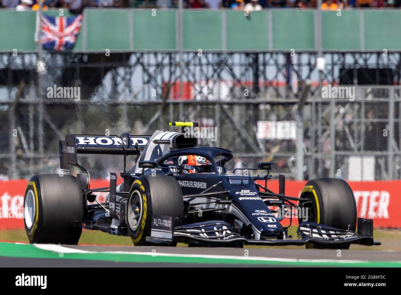 Circuit Silverstone, Silverstone, Northamptonshire, Royaume-Uni. 17 juillet 2021. Formula One British Grand Prix, Sprint Race; Scuderia Alpha Tauri Honda pilote Yuki Tsunoda dans son Alpha Tauri AT02 Honda RA621H pendant la session P2 crédit: Action plus Sports/Alay Live News Banque D'Images