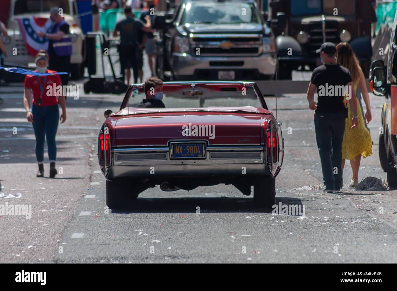 Glasgow, Écosse, Royaume-Uni. 17 juillet 2021. Tournage du film Indiana Jones et du Dial of Destiny dans le centre-ville. Crédit : SKULLY/Alamy Live News Banque D'Images