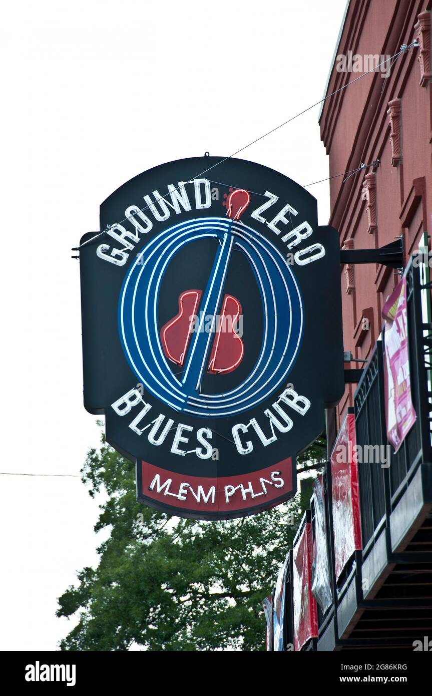 Ground Zero Blues Club, Beale St, Memphis, Tennessee Banque D'Images