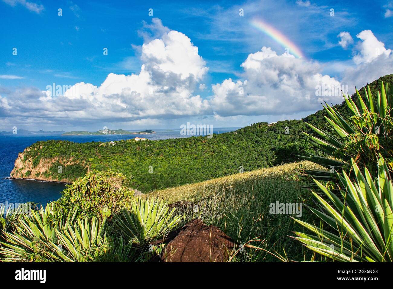 Chatham Bay, sur Union Island, Saint-Vincent-et-les Grenadines, Petites Antilles, Antilles occidentales Banque D'Images