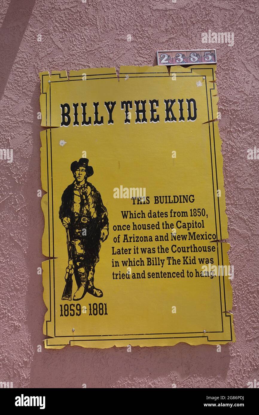 Billy the Kid était ici à Old Mesilla, Nouveau-Mexique Banque D'Images