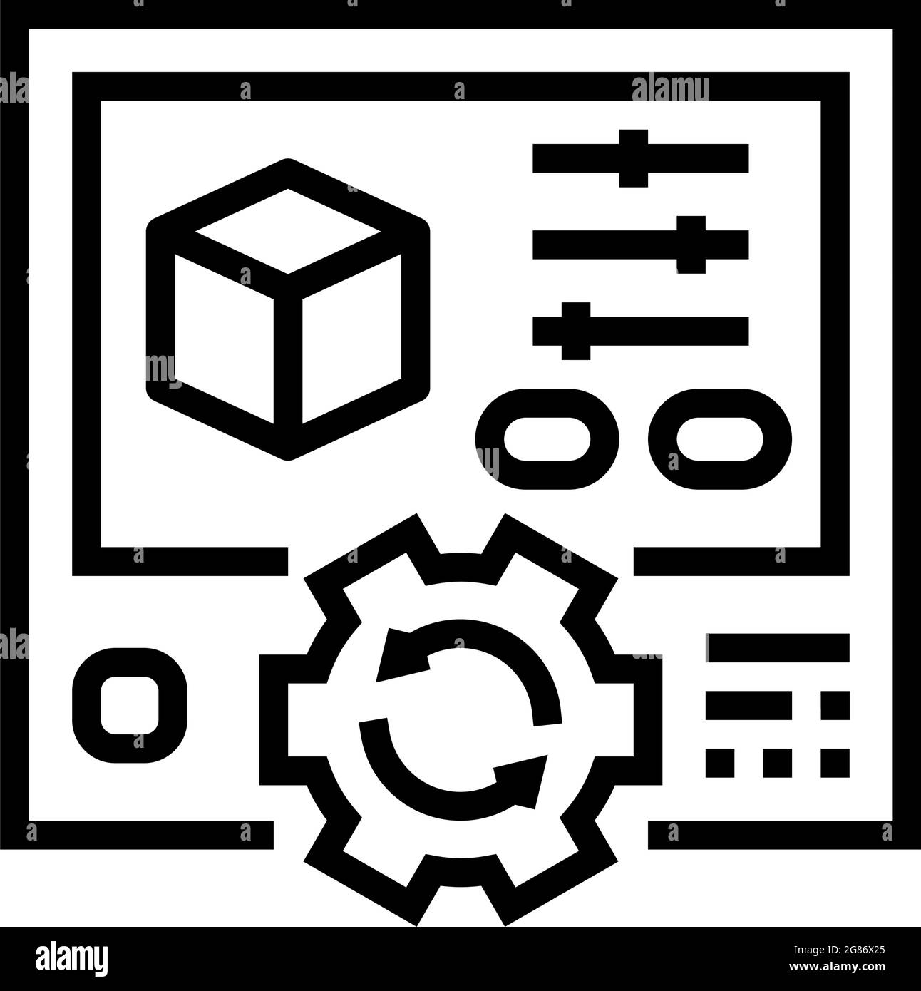 définition de l'illustration vectorielle de l'icône de ligne ugc Illustration de Vecteur