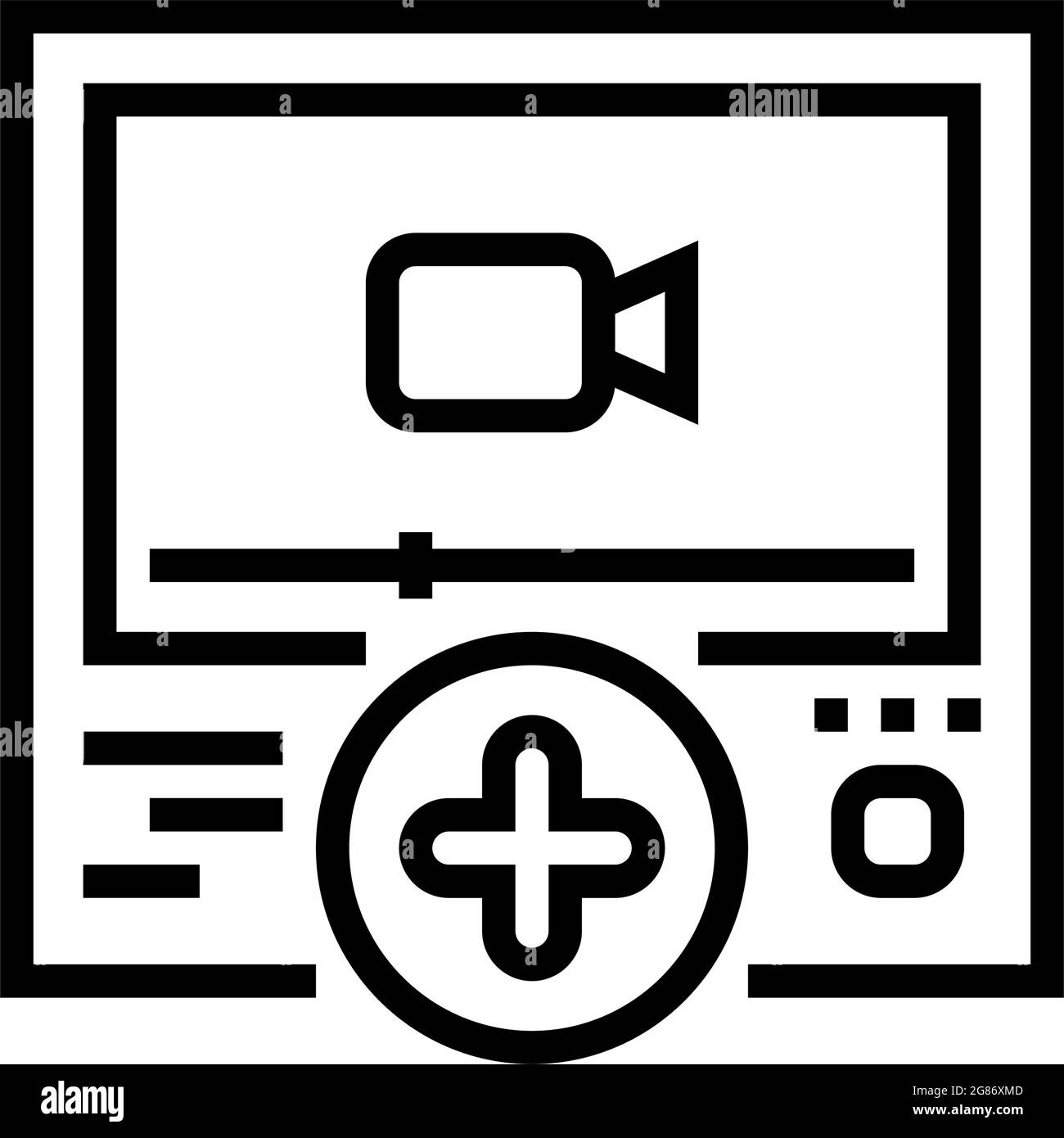 illustration vectorielle de l'icône de ligne ugc du contenu vidéo Illustration de Vecteur