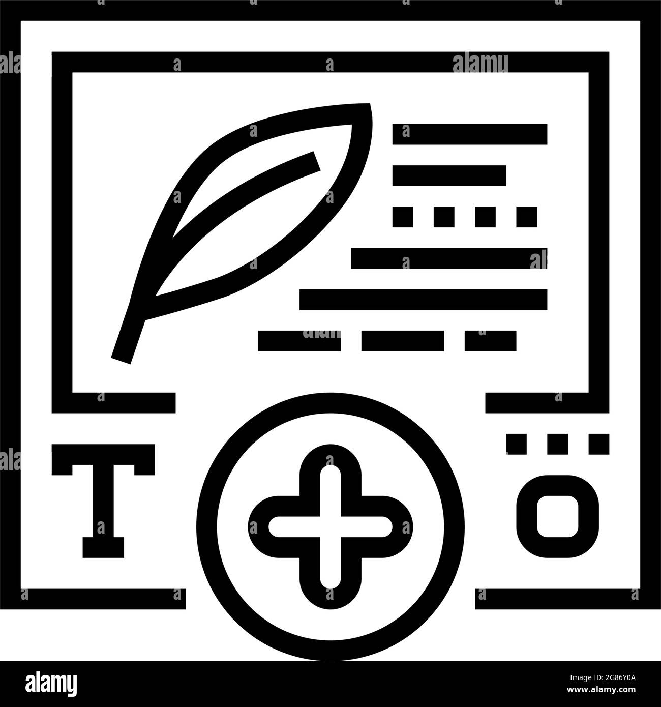 contenu du texte illustration vectorielle de l'icône de ligne ugc Illustration de Vecteur