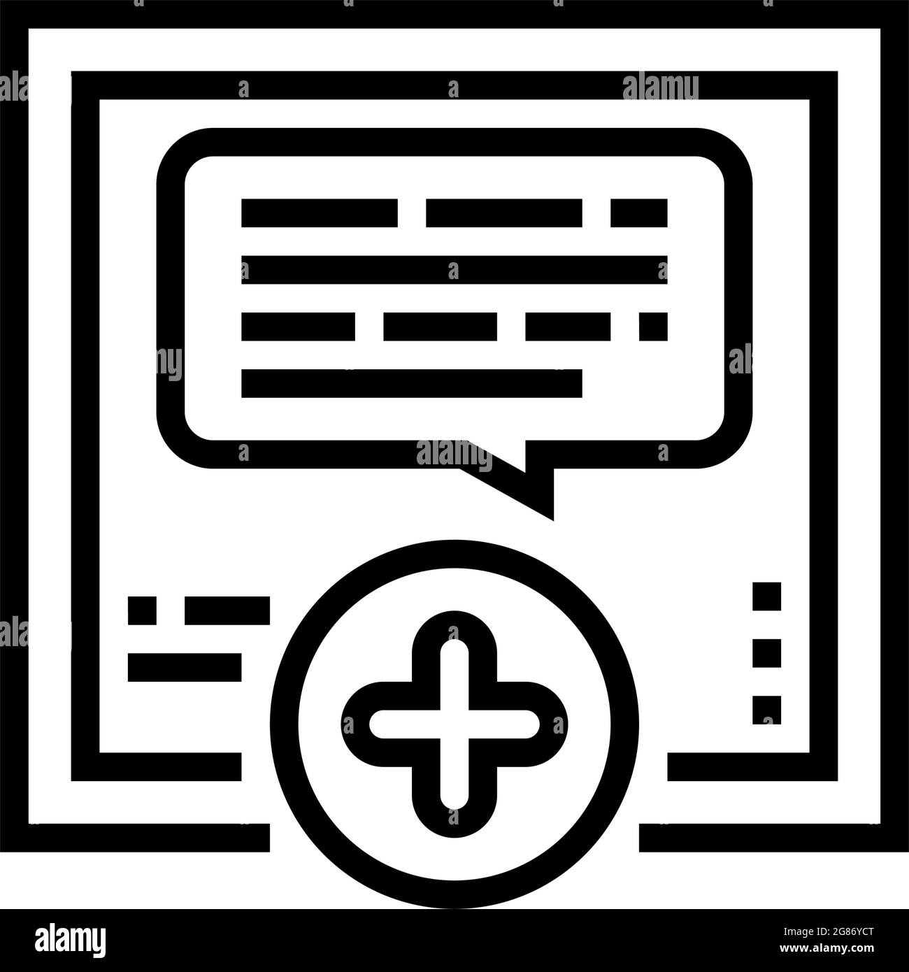 discussion avec l'illustration vectorielle de l'icône de ligne ugc de l'utilisateur Illustration de Vecteur