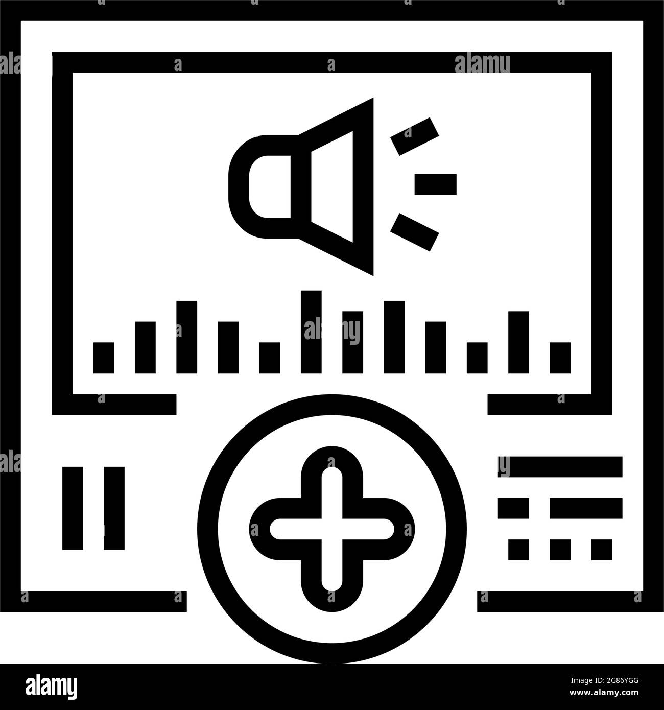 illustration vectorielle de l'icône de ligne ugc du message audio Illustration de Vecteur