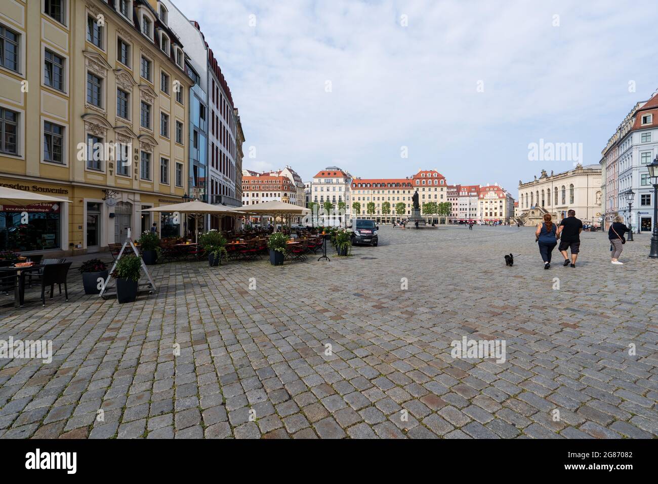 La vieille ville de Dresde par une journée ensoleillée Banque D'Images