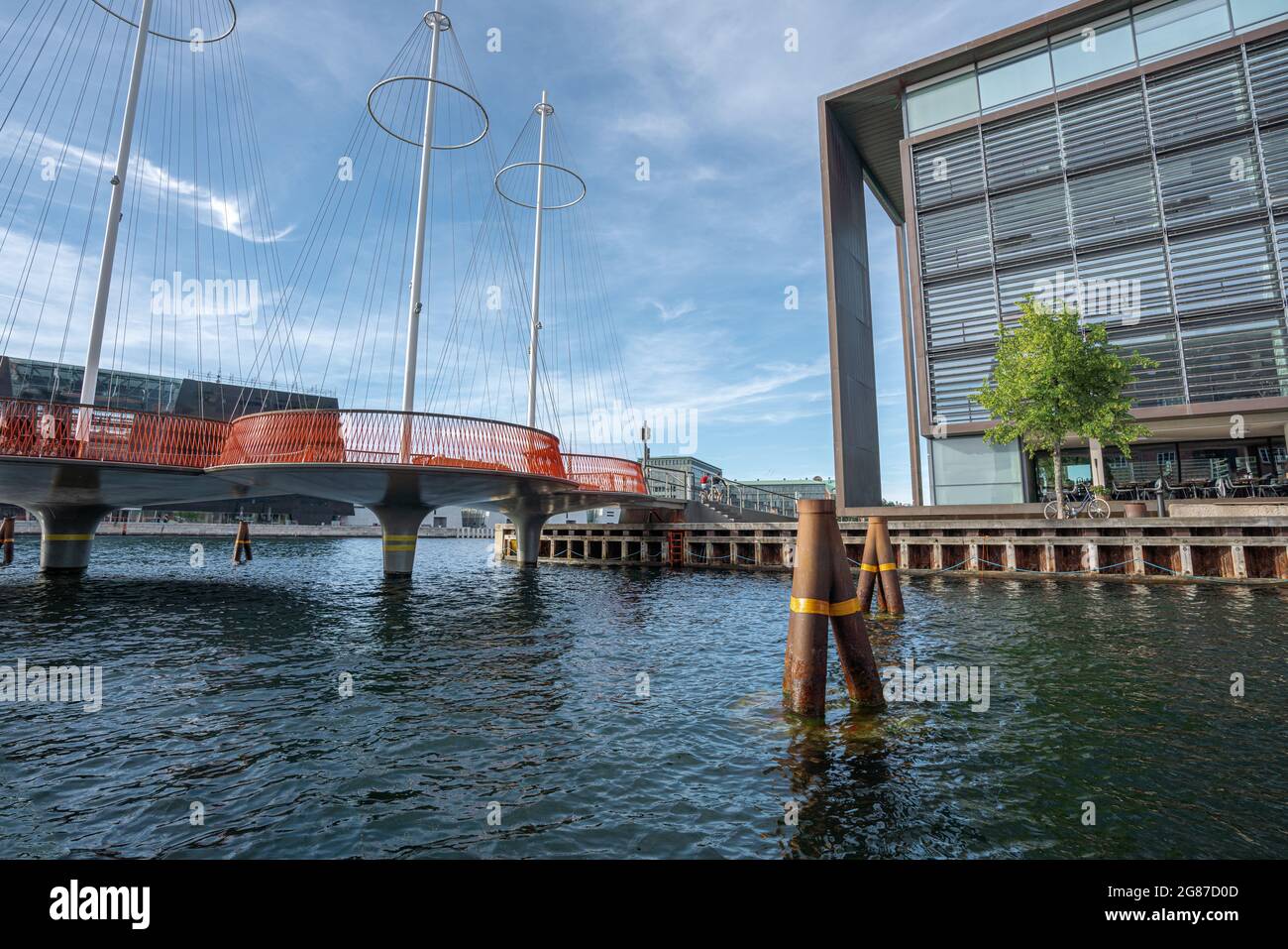 Circle Bridge - Pont piétonnier de Christianshavn conçu par Olafur Eliasson, 2015 - Copenhague, Danemark Banque D'Images
