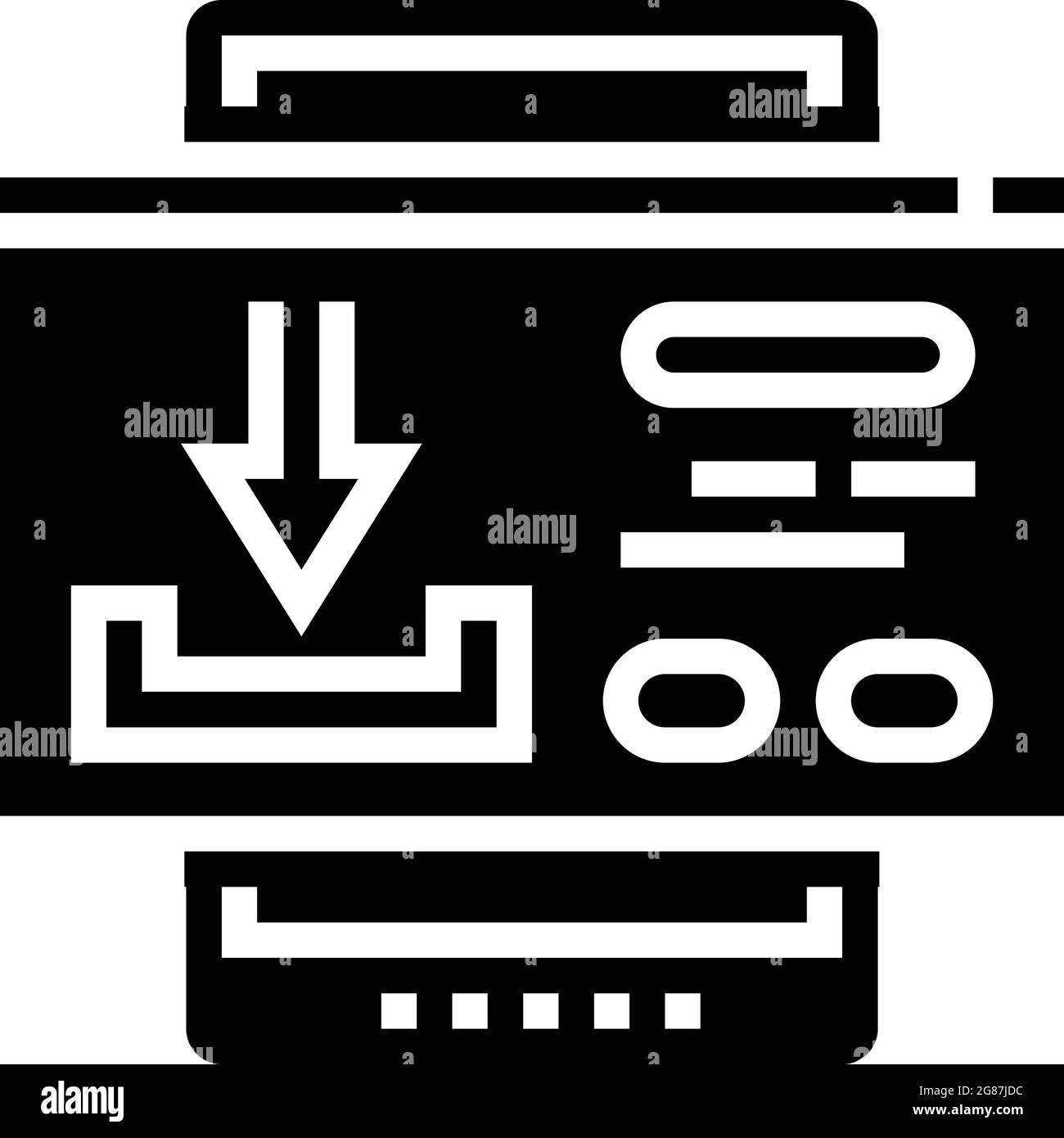 télécharger le contenu ugc illustration du vecteur d'icône de glyphe Illustration de Vecteur