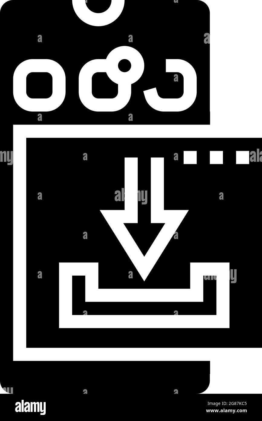 télécharger l'application pour téléphone mobile illustration vectorielle d'icône de glyphe ugc Illustration de Vecteur