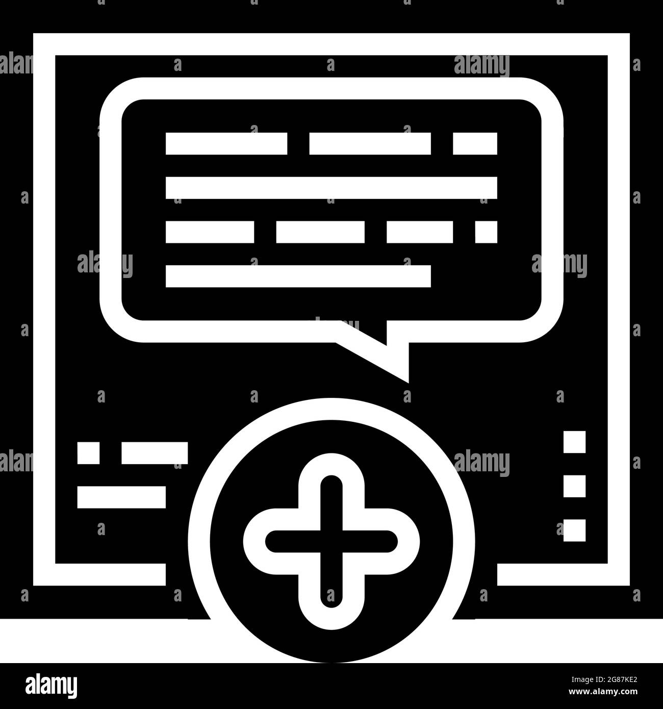 discussion avec l'utilisateur ugc illustration du vecteur d'icône de glyphe Illustration de Vecteur