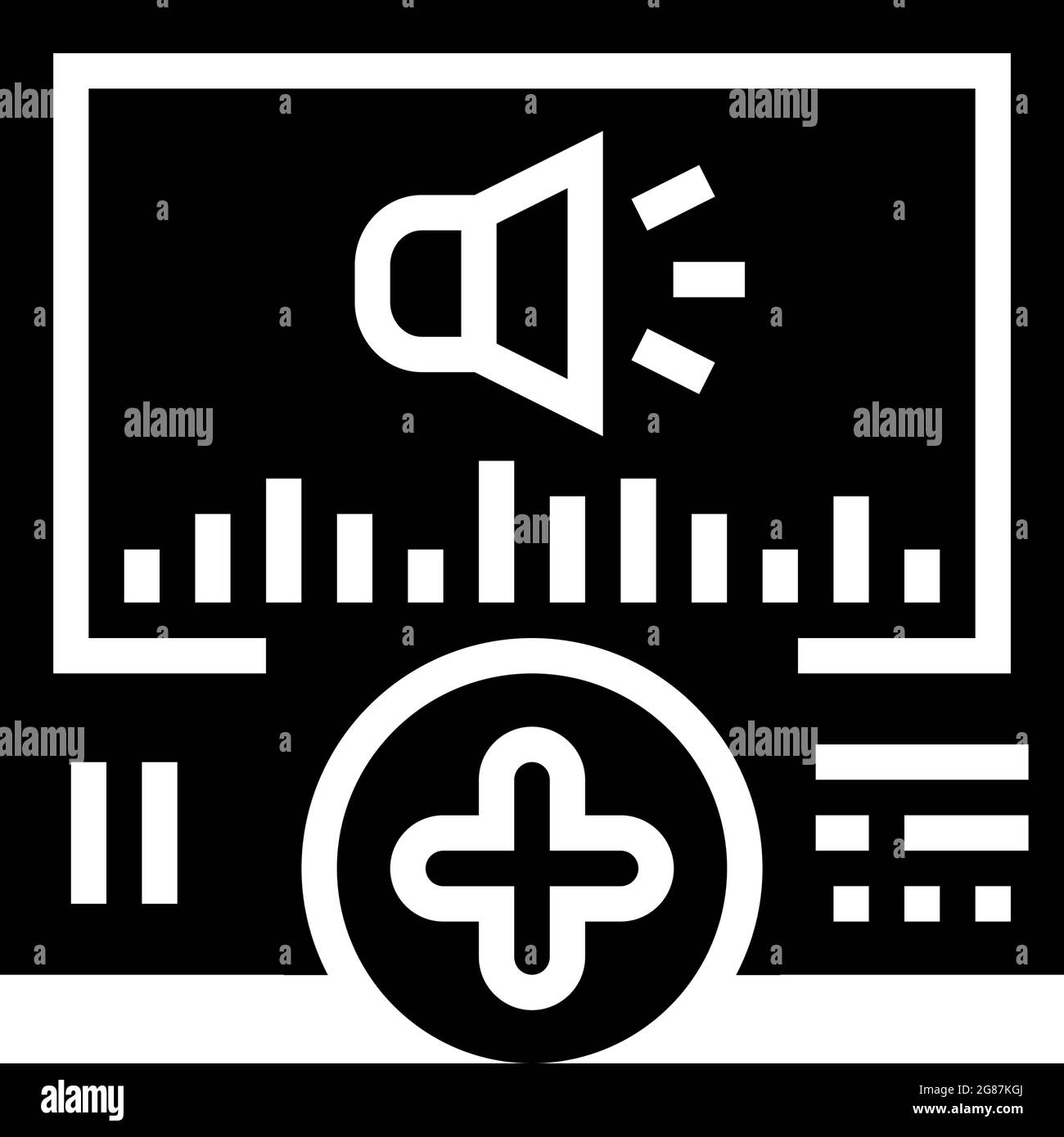 message audio illustration du vecteur de l'icône du glyphe ugc Illustration de Vecteur