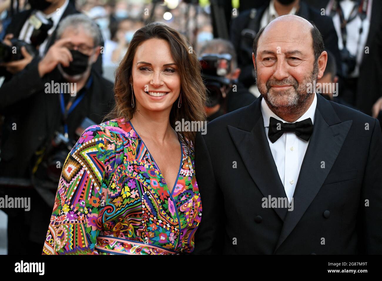 Julia Vignali, Kad Merad participant à la cérémonie de clôture du 74e Festival de Cannes, le 17 2021 juillet. Photo de Julien Reynaud/APS-Medias/ABACAPRESS.COM Banque D'Images