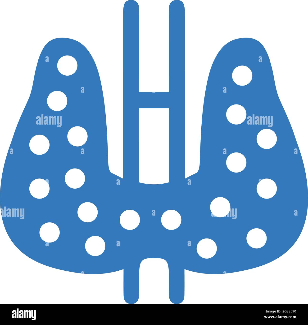 Endocrinologie, icône thyroïde - parfait pour la conception et le développement de sites Web, de fichiers imprimés et de présentations, de supports promotionnels et bien d'autres. Illustration de Vecteur