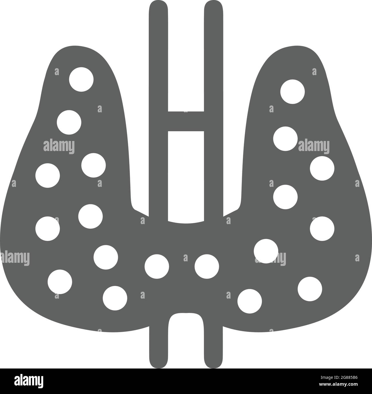 Endocrinologie, icône thyroïde - parfait pour la conception et le développement de sites Web, de fichiers imprimés et de présentations, de supports promotionnels et bien d'autres. Illustration de Vecteur