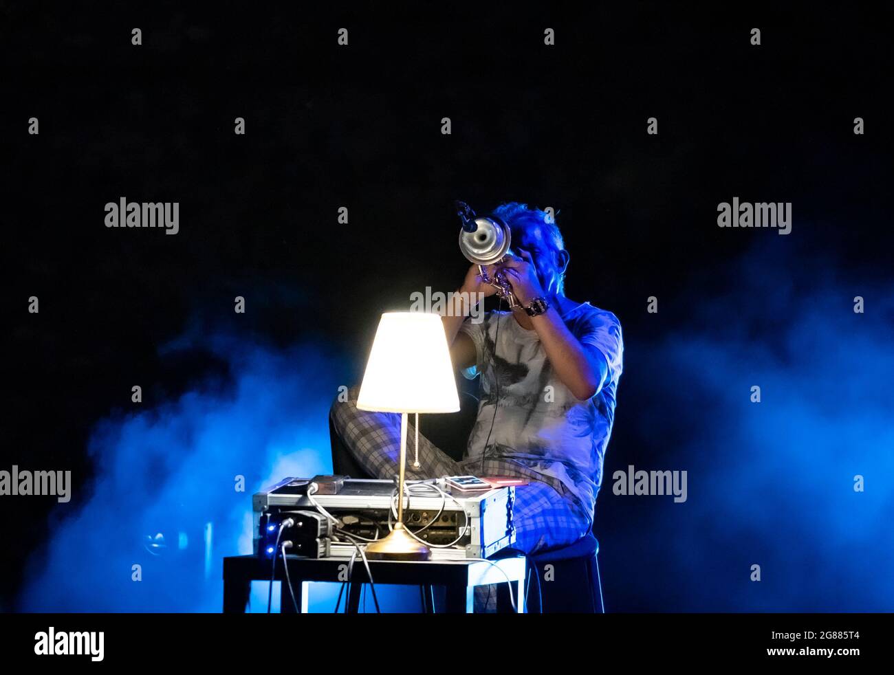 Benevento, Italie. 16 juillet 2021. “Tempo di Chet” - Paolo Fresu TrioOld Roman Theather de Benevento - Italie (photo de Giovanni Esposito/Pacific Press/Sipa USA) Credit: SIPA USA/Alay Live News Banque D'Images