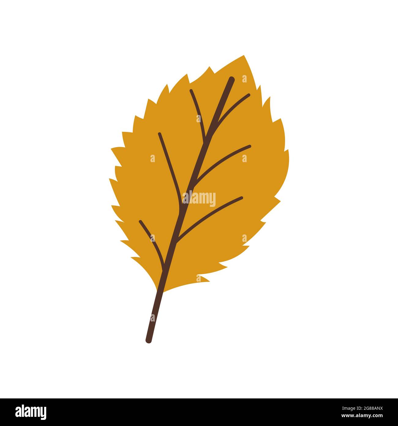 Congé de chute d'automne, couleur orange. Icône simple Illustration de Vecteur