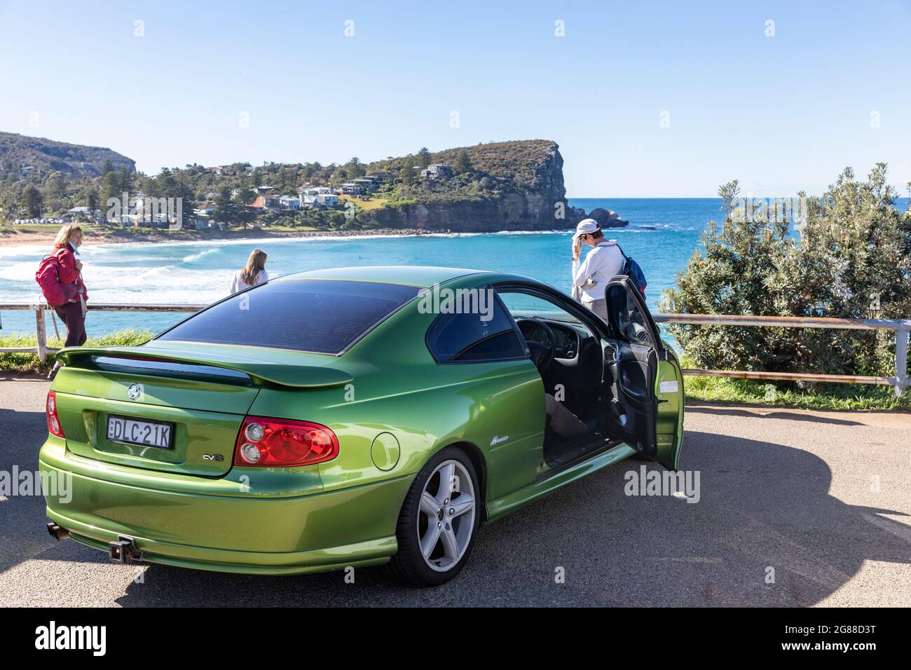 Holden Monaro sport coupé car 2002 modèle à la plage à Sydney, en Australie Banque D'Images