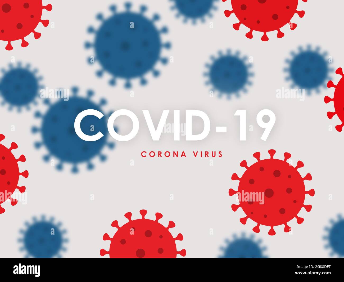 Virus Corona connu sous le nom de COVID-19. Mutation du virus Corona. Prévention pour pour arrêter la propagation du virus. Banque D'Images