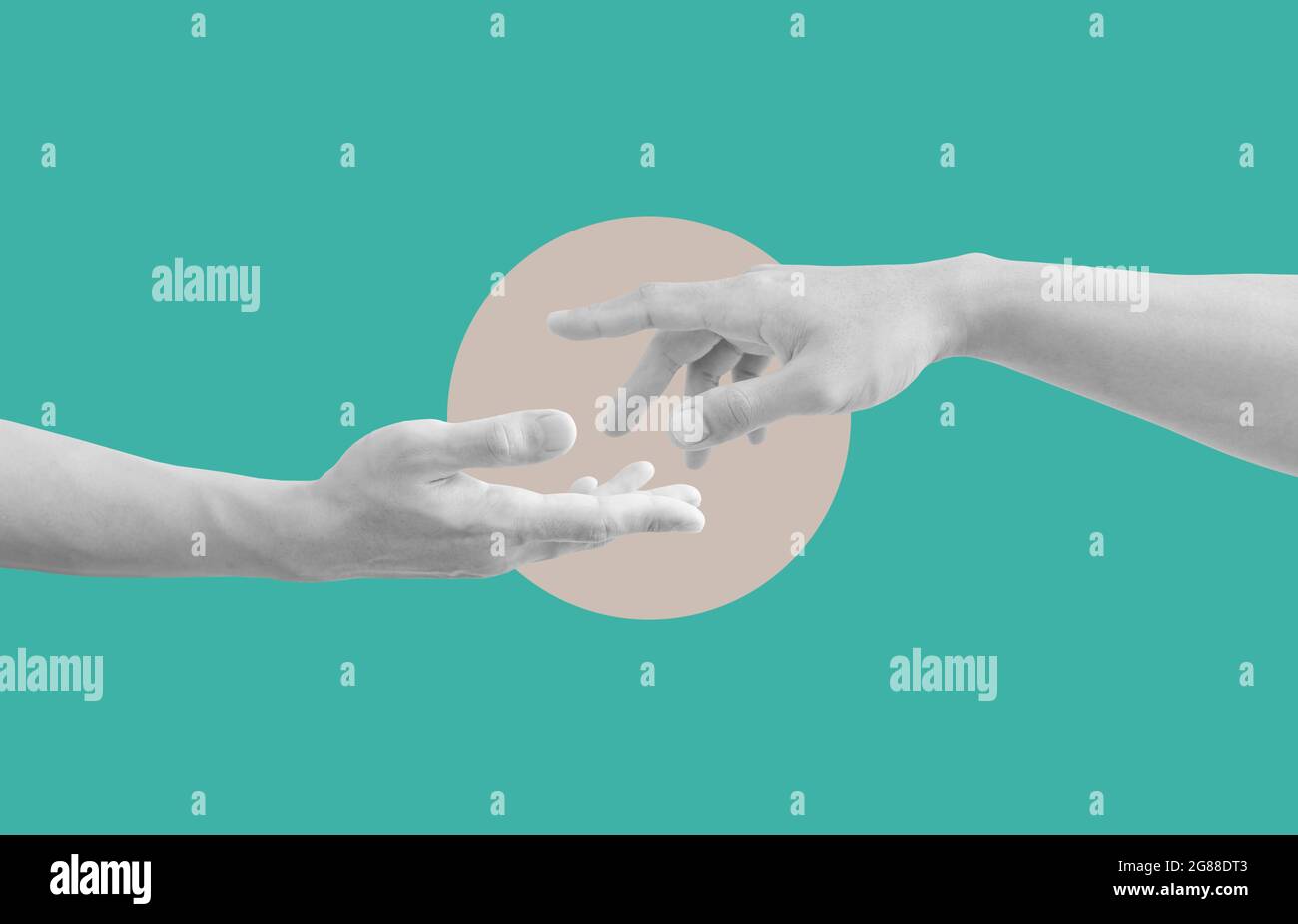 Collage numérique art moderne Banque D'Images