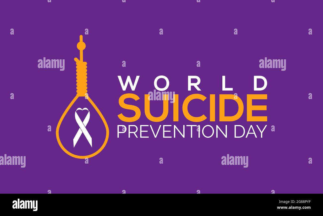 Bannière, affiche, carte, conception de fond de la journée mondiale de prévention du suicide. Illustration de Vecteur